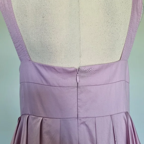 Aje Frequency Lilac Purple Cotton Pleated Babydoll Mini Dress Size 14 - Picture 6 of 10